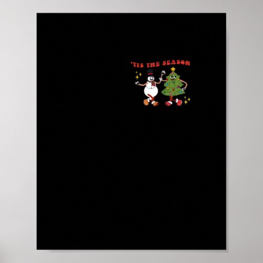 Tis The Season Christmas Tree Pals Classic Trendy  Poster (Voorkant)