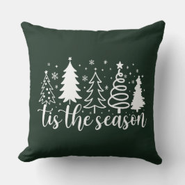 Tis The Season Christmas Tree Throw Pillow Kussen