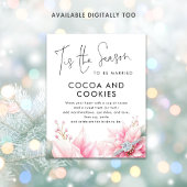 Tis the season Cocoa Cookies Sign Bridal Shower Poster