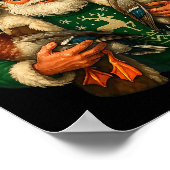Tis The Season Cool Santa Duck Christmas Design  Poster (Hoek)