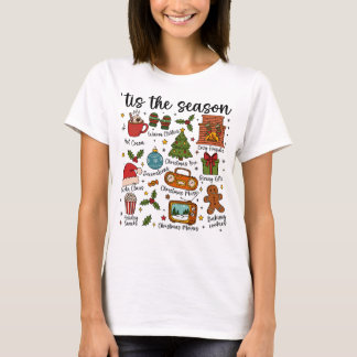 Tis the Season Cozy Kerstmis Icons Kerstshirt T-shirt