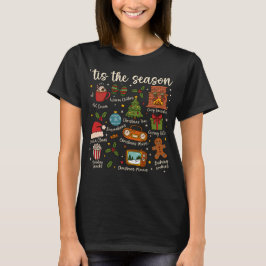 Tis the Season Cozy Kerstmis Icons Kerstshirt T-shirt