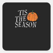Tis The Season Cute Halloween Pumpkin Vierkante Sticker (Voorkant)