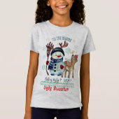 Tis the Season- Cute or Ugly Snowman & Donkey  T-shirt (Voorkant)
