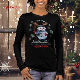 Tis the Season Cute or Ugly Snowman  Tri-Blend Shirt