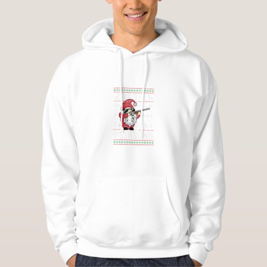 Tis The Season Deer Gnome Reindeer Christmas Hoodie (Voorkant)