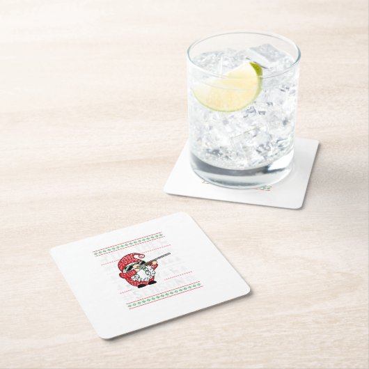 Tis The Season Deer Gnome Reindeer Christmas Kartonnen Onderzetters (Insitu)