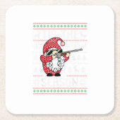 Tis The Season Deer Gnome Reindeer Christmas Kartonnen Onderzetters (Voorkant)