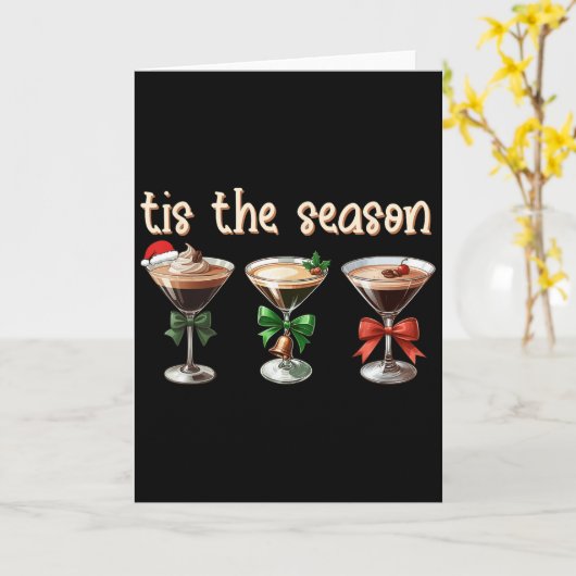 Tis The Season Espresso Martini Tail Gles Xmas Par Kaart (Gele Bloem)