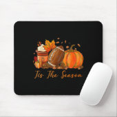 Tis The Season Fall Autumn Football Pumpkin Coffee Muismat (Met muis)