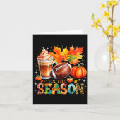 Tis The Season Fall Coffee Football Autumn Gift  Kaart (Gele Bloem)