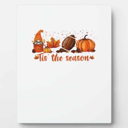 Tis The Season Fall Gnome Football Design Fotoplaat (Voorkant)