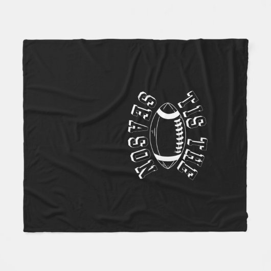 Tis The Season Football  Fall Autumn Football Fleece Deken (Voorkant (Horizontaal))
