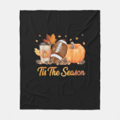 Tis The Season Football Fall Season Football Pumpk Fleece Deken (Voorkant)
