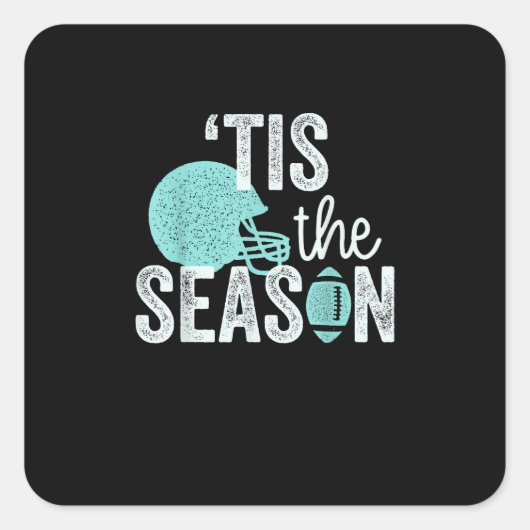 Tis The Season Football Family I Heart Football Se Vierkante Sticker (Voorkant)