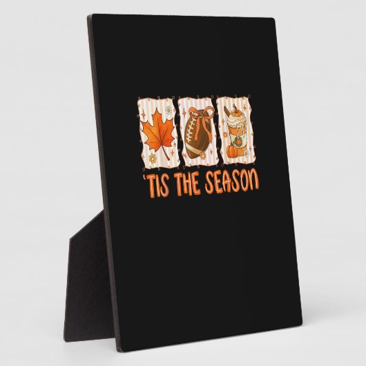 Tis The Season Football Halloween Thanksgiving  Fotoplaat (Zijkant)