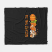 Tis The Season Football Pumpkin Spice Everything F Fleece Deken (Voorkant (Horizontaal))