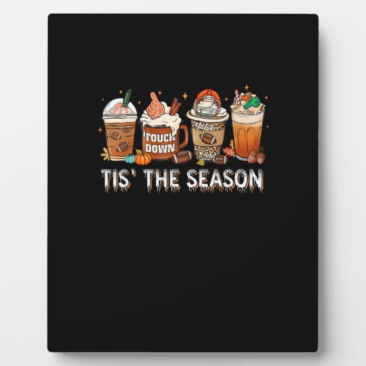 Tis The Season Football Pumpkin Spice Halloween Fa Fotoplaat (Voorkant)