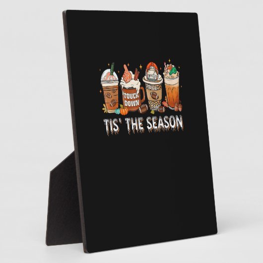 Tis The Season Football Pumpkin Spice Halloween Fa Fotoplaat (Zijkant)