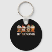 Tis The Season Football Pumpkin Spice Halloween Fa Sleutelhanger (Voorkant)