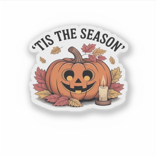 Tis The Season Football Retro Clean Design Sticker (Voorkant)
