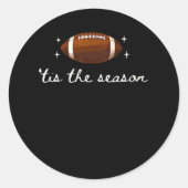 Tis The Season Football  - Retro Football Game Day Ronde Sticker (Voorkant)