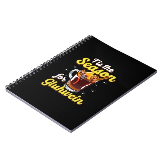 Tis The Season For Gluhwein Spiced Mulled Wine Notitieboek (Linkerzijde)