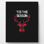 Tis The Season Funny Christmas Buck Deer Men Fotoplaat (Voorkant)