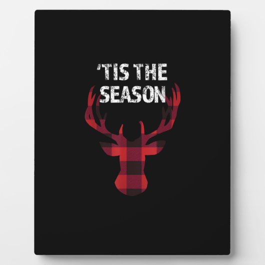 Tis The Season Funny Christmas Buck Deer Men Fotoplaat (Voorkant)