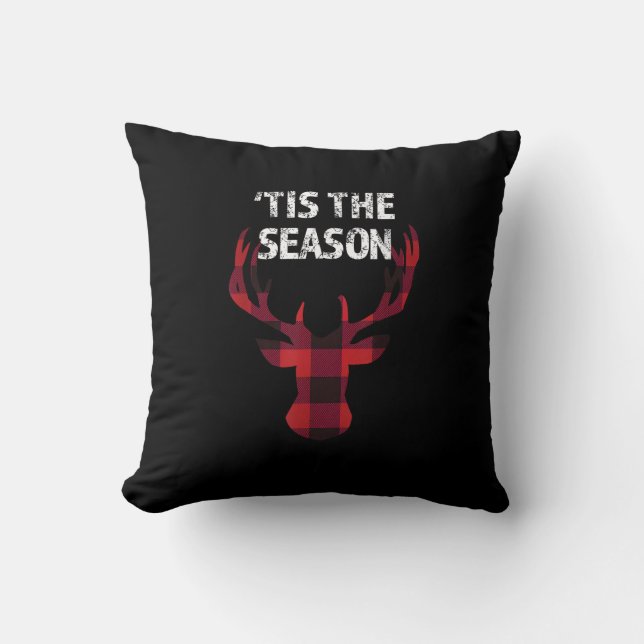Tis The Season Funny Christmas Buck Deer Men Kussen (Voorkant)