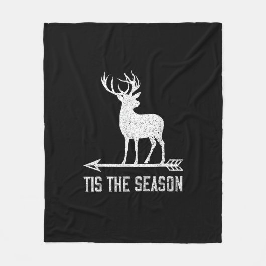 Tis The Season Funny Deer Hunting Fleece Deken (Voorkant)