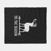 Tis The Season Funny Deer Hunting Fleece Deken (Voorkant (Horizontaal))