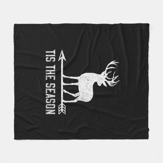 Tis The Season Funny Deer Hunting Fleece Deken (Voorkant (Horizontaal))