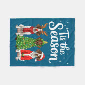 Tis The Season German Shorthaired Inter Christmas  Fleece Deken (Voorkant (Horizontaal))