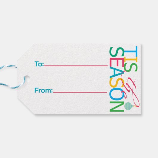 Tis the Season Gift Tag Cadeaulabel (Achterkant Horizontaal)
