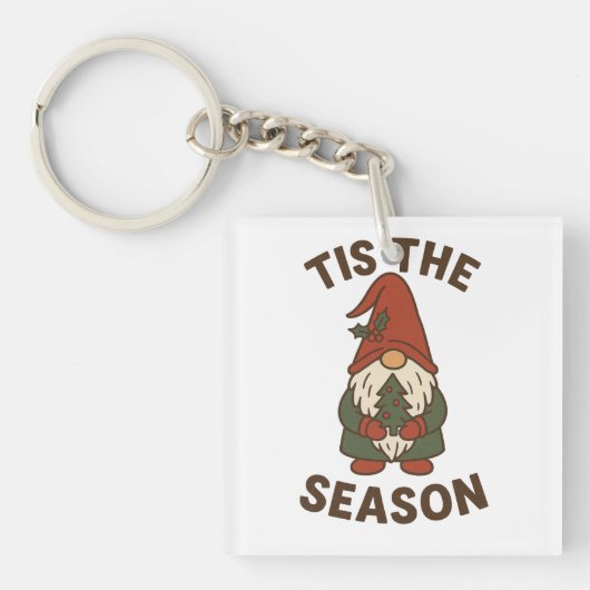 Tis The Season Gnome Christmas Sleutelhanger (voorkant)