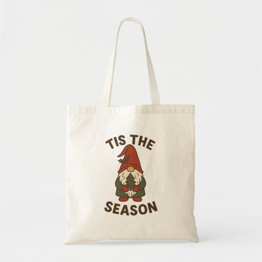 Tis The Season Gnome Christmas Tote Bag (Voorkant)