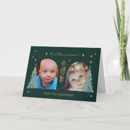 Tis the Season Green Christmas Photo Two Arches Kaart