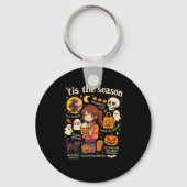 Tis The Season Halloween Anime Icons Fall Design Sleutelhanger (Voorkant)