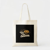 Tis The Season Halloween Bats Pumpkin Fall Funny C Tote Bag (Voorkant)