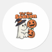 Tis The Season Halloween Costume Witch Hat Ronde Sticker (Voorkant)