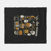 Tis The Season Halloween Icons Fall Design Fleece Deken (Voorkant (Horizontaal))