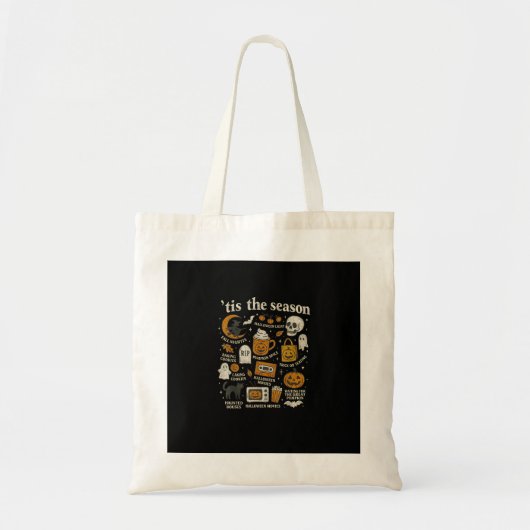 Tis The Season Halloween Icons Fall Design Tote Bag (Voorkant)