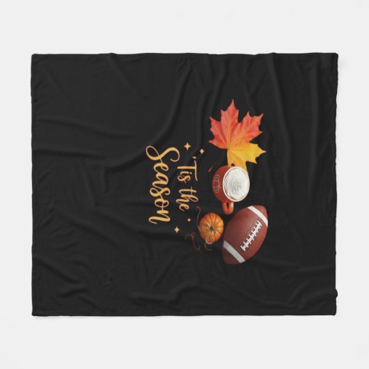 Tis The Season Halloween Retro Design Fleece Deken (Voorkant (Horizontaal))