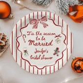 Tis The Season Hand Drawn Christmas Bridal Shower Papieren Bordje