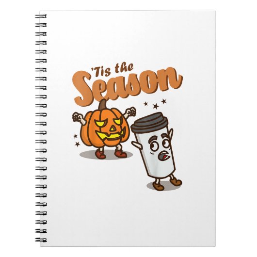 Tis The Season Hate Pumpkin Spice Latte Halloween Notitieboek (Voorkant)