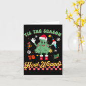 Tis The Season Heal Wound Care Nurse Christmas Ost Kaart (Gele Bloem)