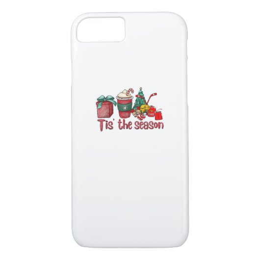 Tis The Season Hockey Christmas Coffee Santa Case-Mate iPhone Case (Achterkant)