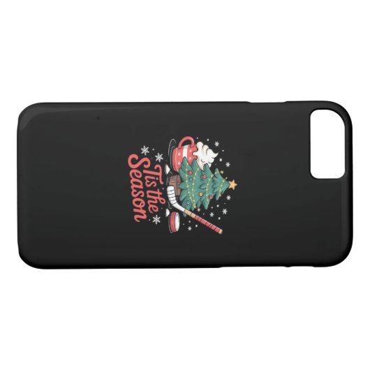 Tis The Season Hockey Coffee Tree Hockey Christmas Case-Mate iPhone Case (Achterkant (Horizontaal))