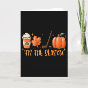 Tis The Season Hockey Latte Leaves Hello Pumpkin H Kaart